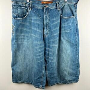Vintage Sean John Shorts 40 Denim Jorts Baggy Y2K Skate Hip Hop Jean Wide Leg